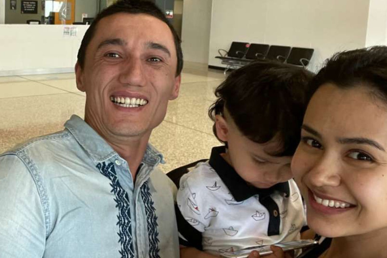 Sadam Abudusalamu has finally been reunited with son Lutfy and wife Nadila Wumaier.