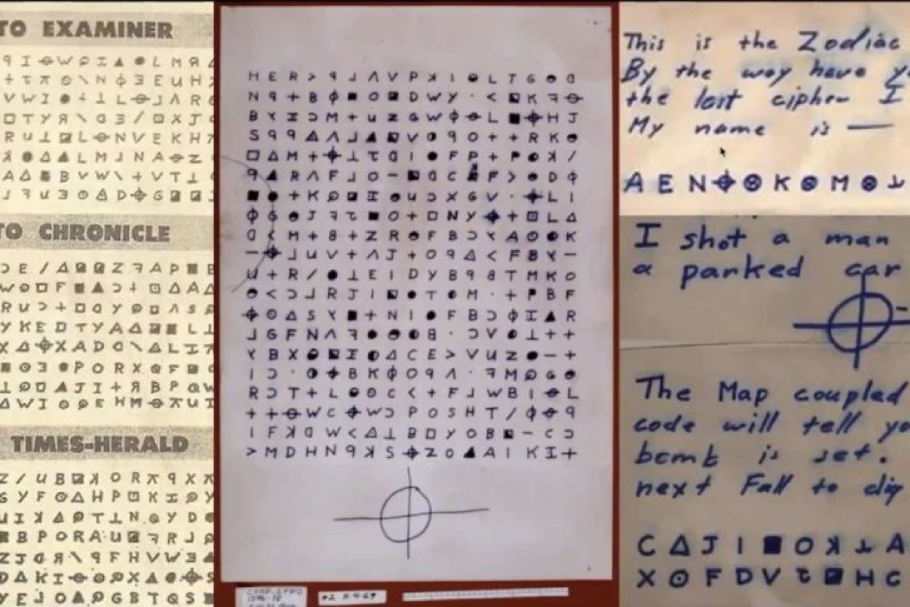 The Zodiac killer sent handwritten codes to local newspapers in the San Francisco Bay Area in the 1960s and 70s.