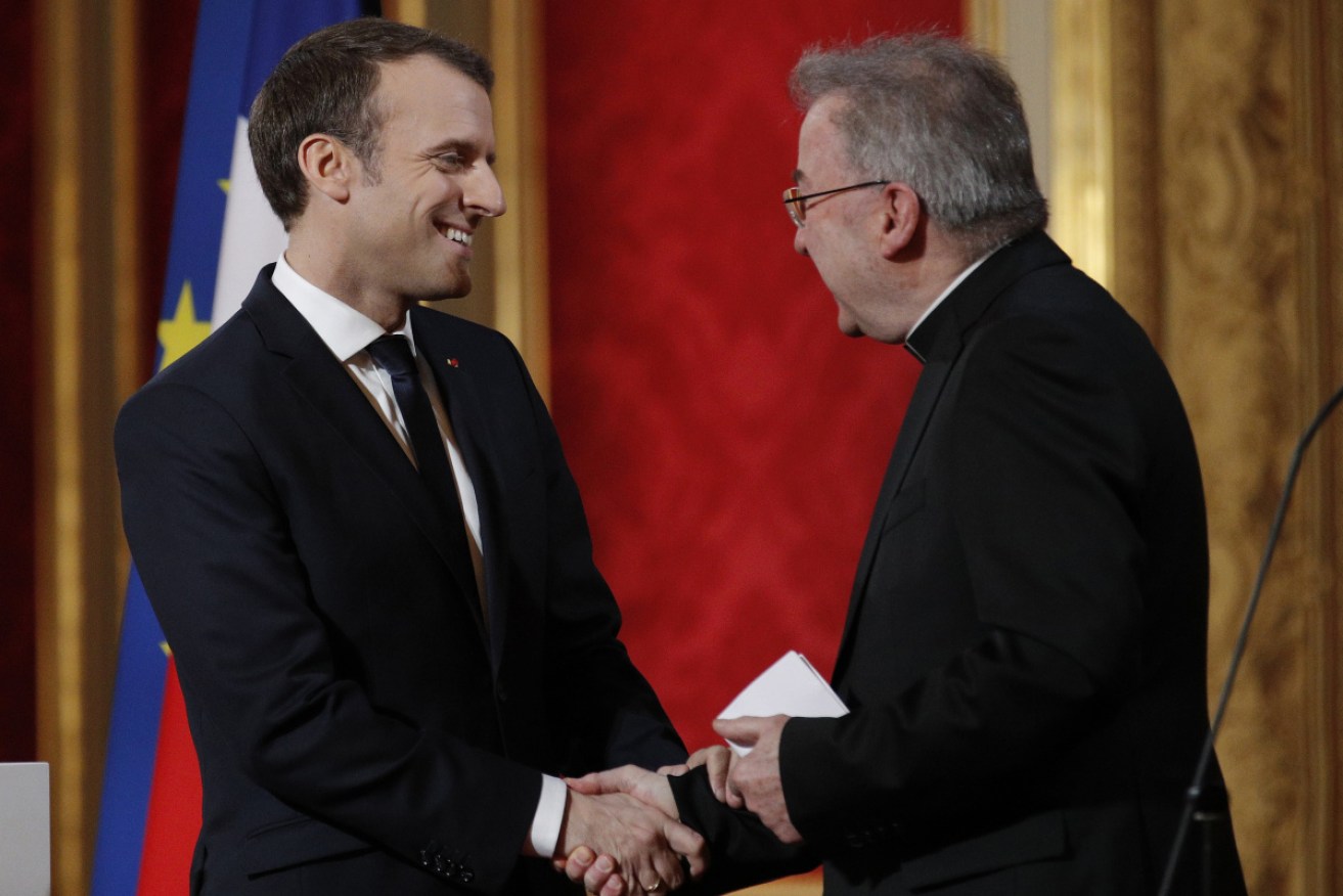 Luigi Ventura, seen meeting with French President Emmanuel Macron in 2018. 