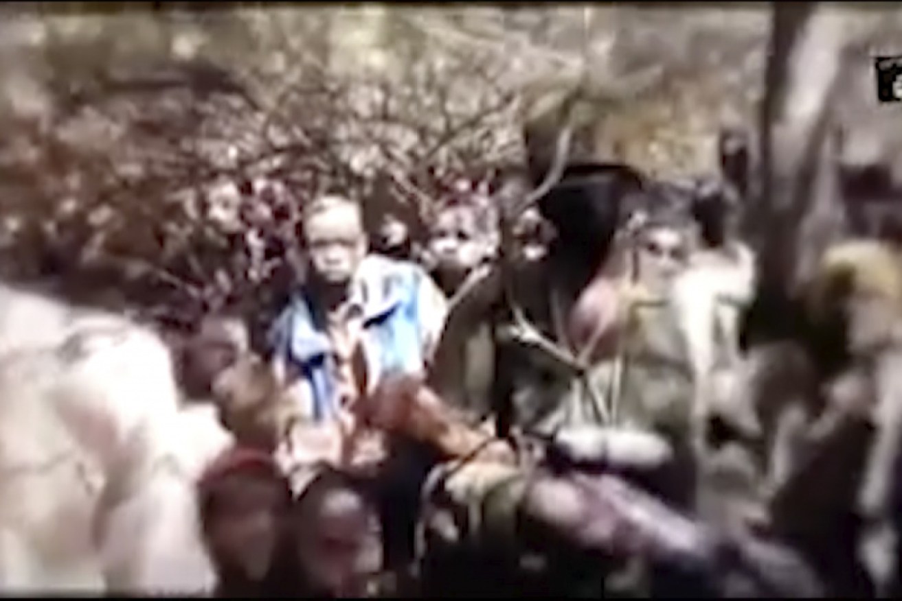 A video allegedly released by Nigeria's jihadist rebels, Boko Haram, shows a group of boys.