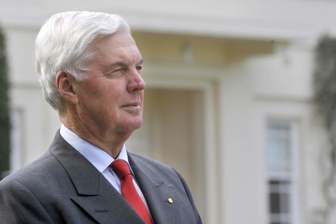 Michael Jeffery pictured on his resignation as Governor General in 2008. 