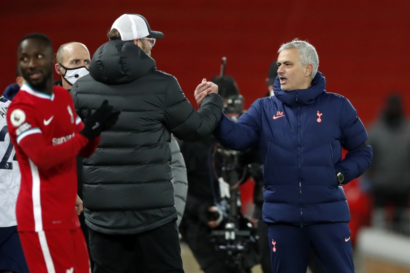 Tottenham Hotspurs manager Jose Mourinho, right, is not interested in how he is perceived as his approach to games comes under increased scrutiny.