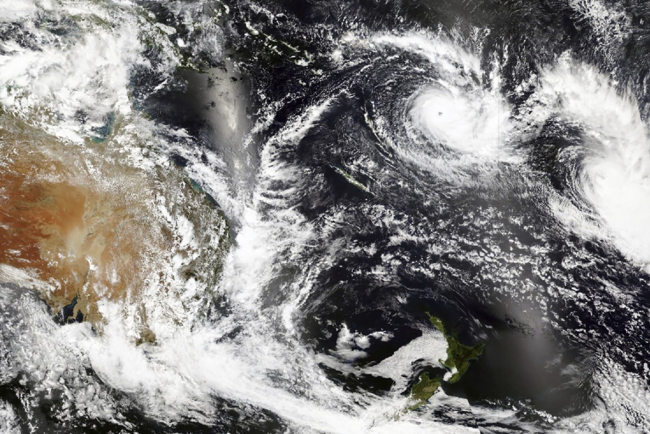 The satellite image of Cyclone Yasa over Fiji on December 17.