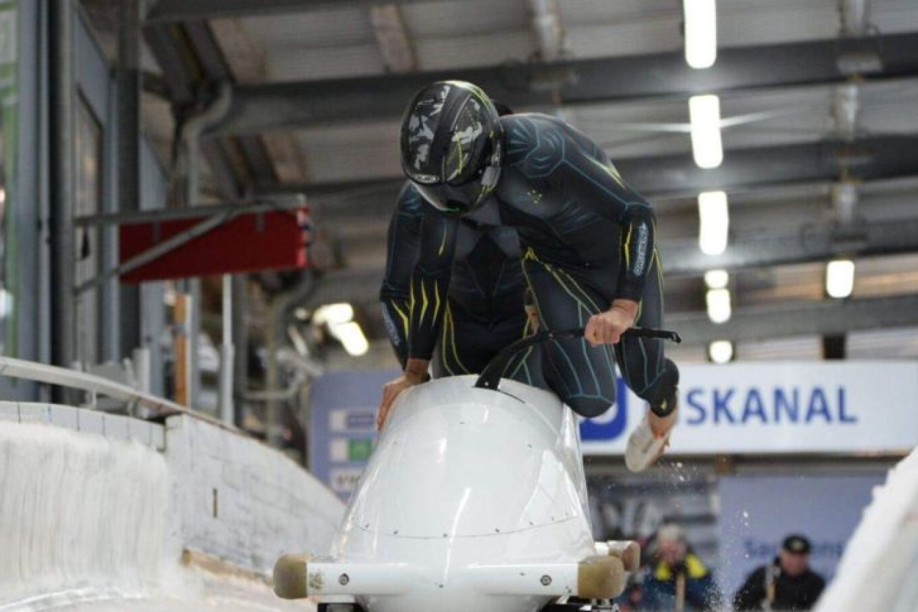 Brakeman Joe Williamson says nothing compares to looking down the ice chute at the starting block. 