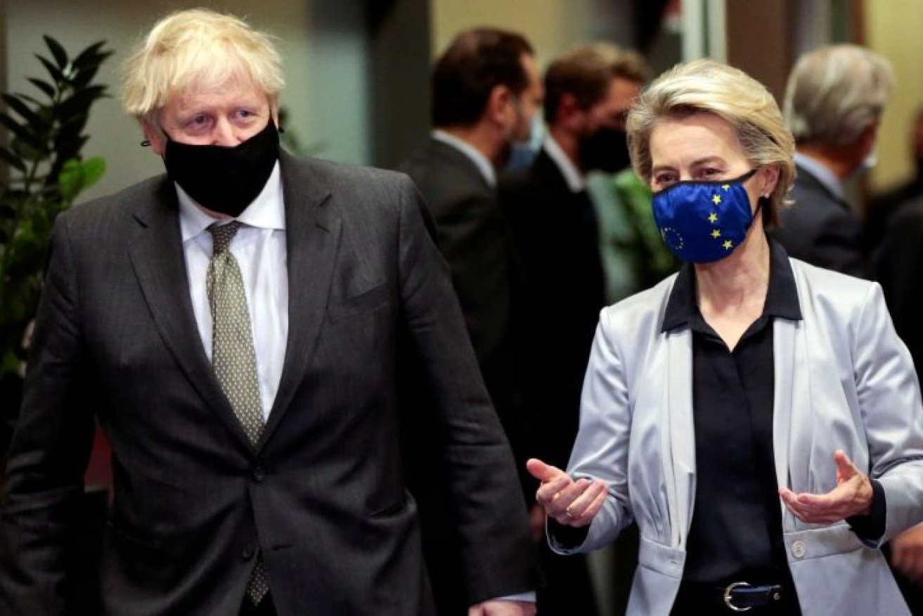 European Commission President Ursula von der Leyen (right) with British Prime Minister Boris Johnson (left) in Brussels earlier this month.