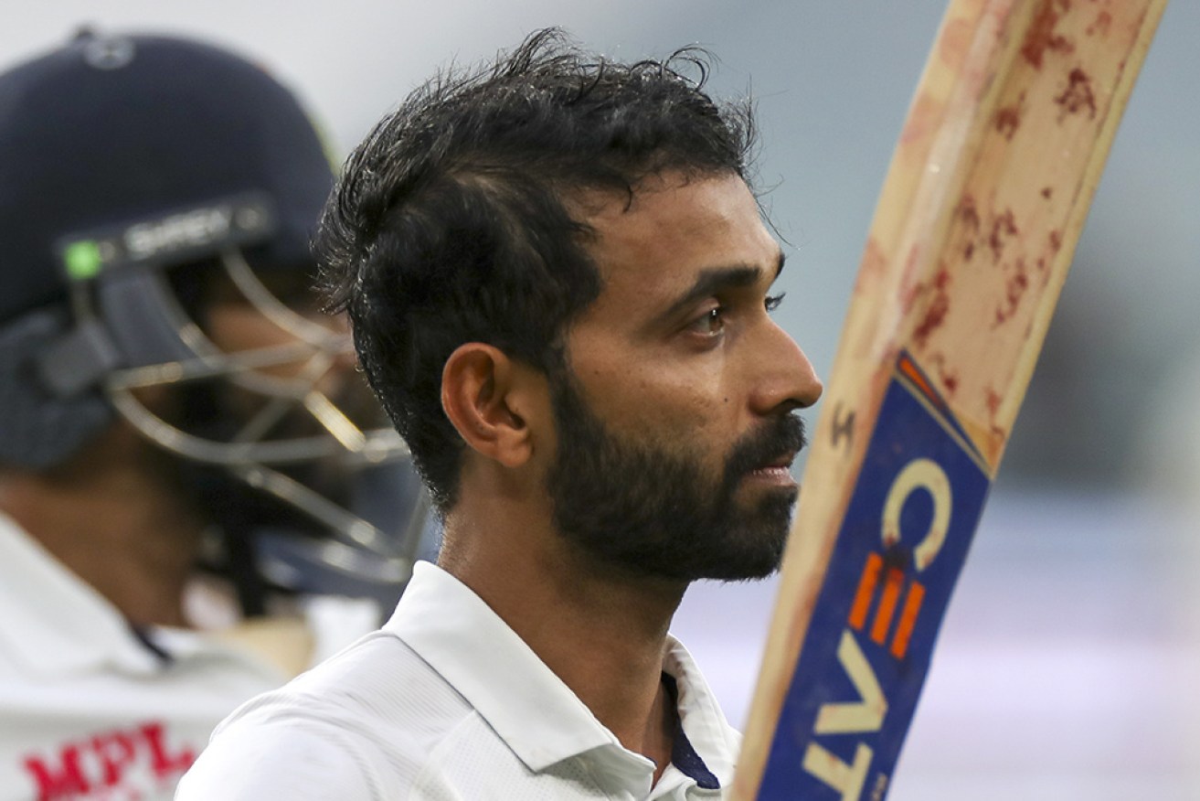 Stand-in India captain Ajinkya Rahane was run out for 112. 