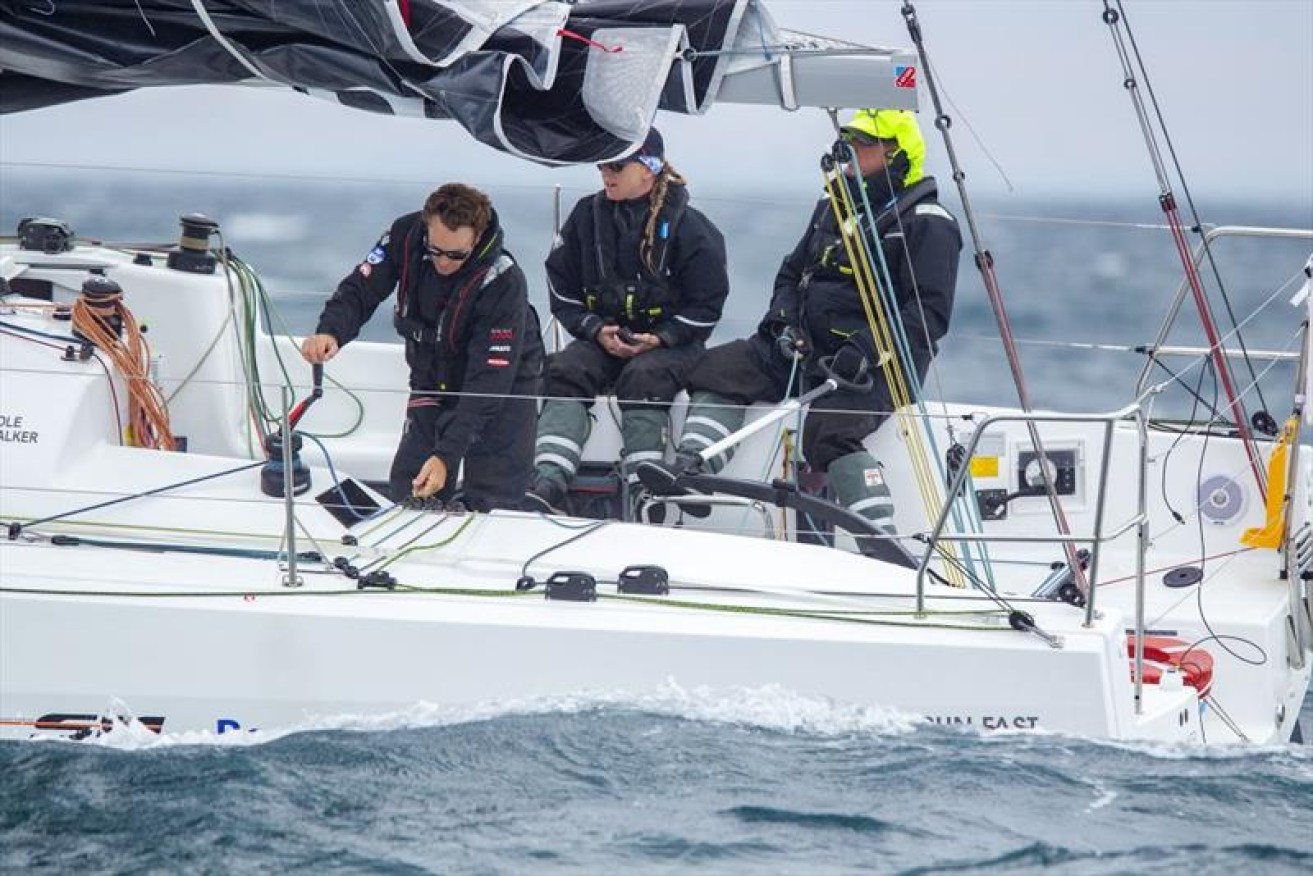 RMS claimed the Rudder Cup in the Melbourne-Devonport race on Monday. 