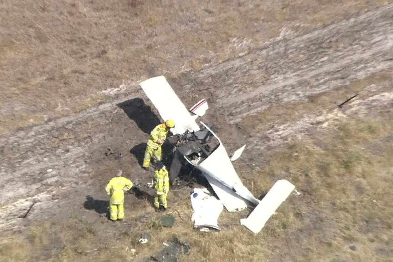 Emergency services were called to the crash site at 2.40pm on Monday.