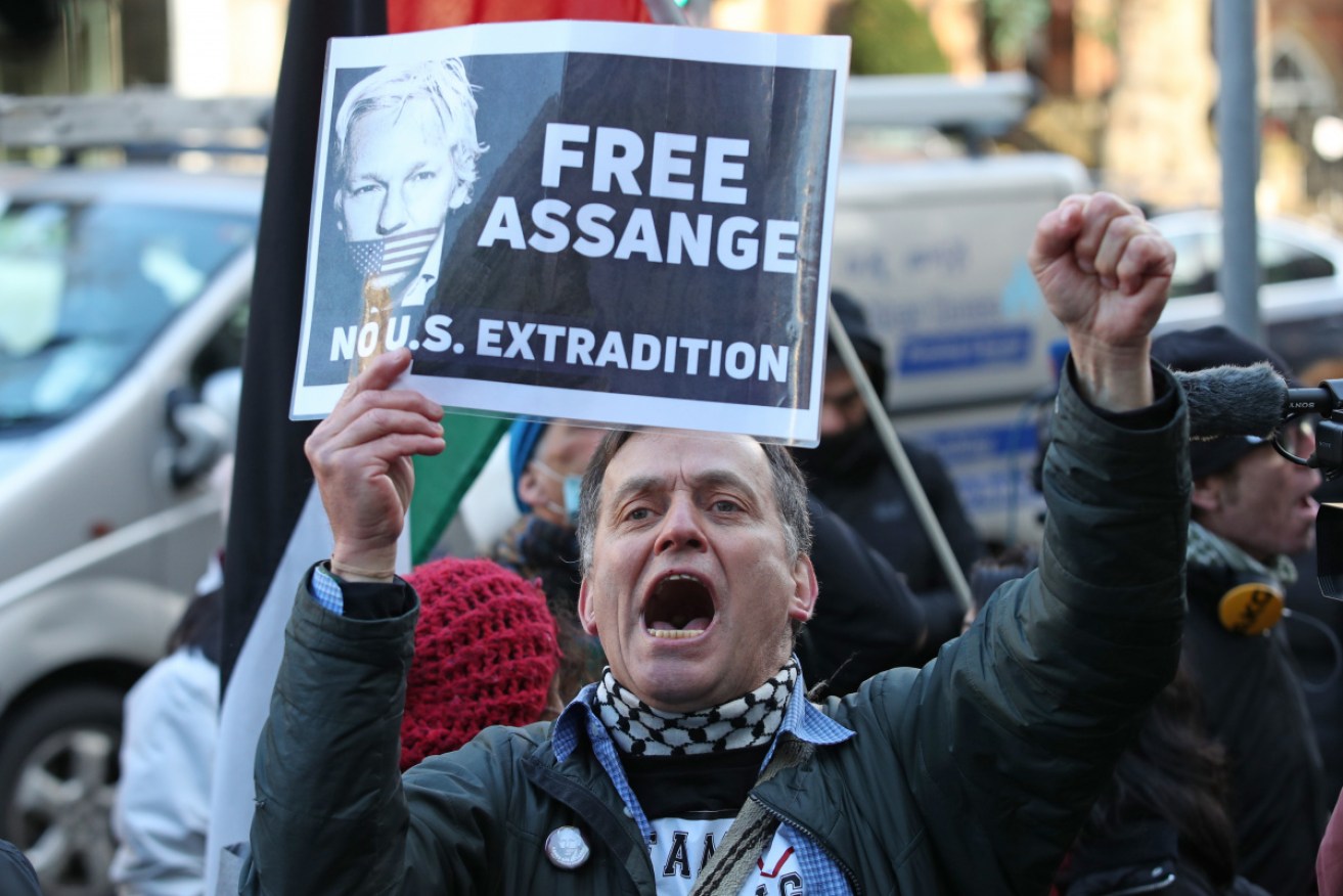 Supporters keep up the fight for Julian Assange. 