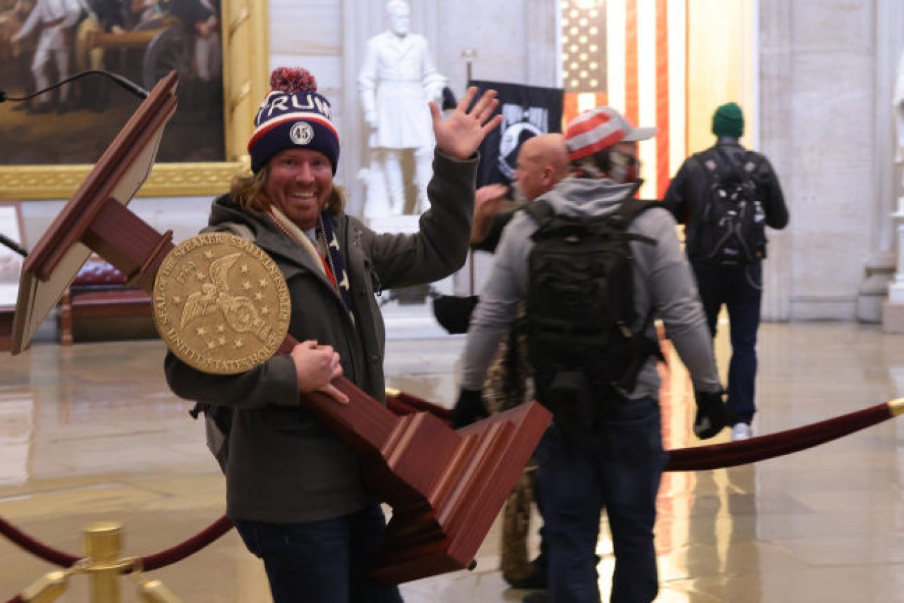 The FBI says it is examining thousands of images and digital records from last week's Capitol violence.