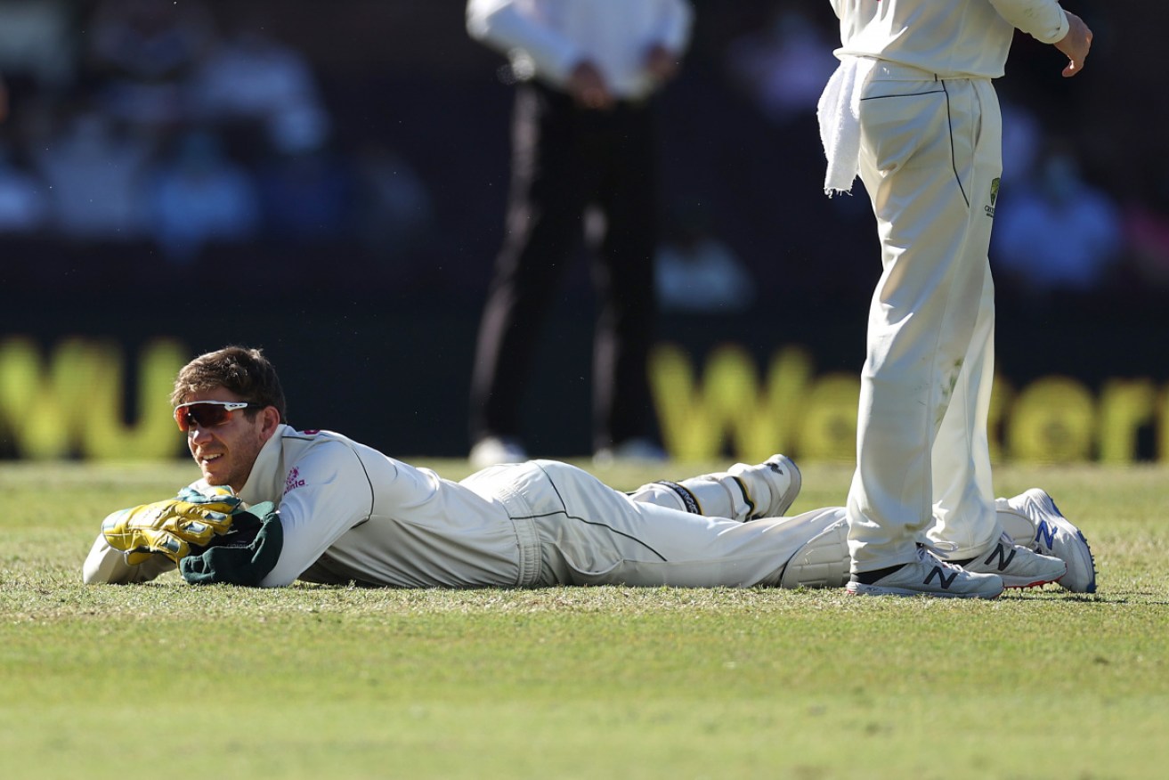 Tim Paine has been keeping a lower profile than this dive for a catch during the recent India Test series.