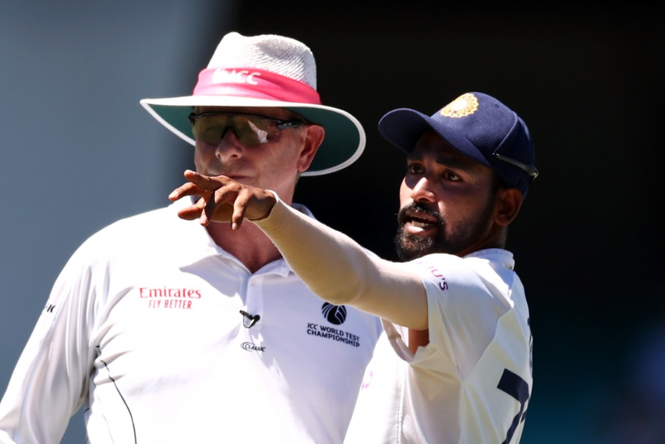 India’s Mohammed Siraj stopped play to make a formal complaint to umpire Paul Reiffel about some spectators at the SCG.