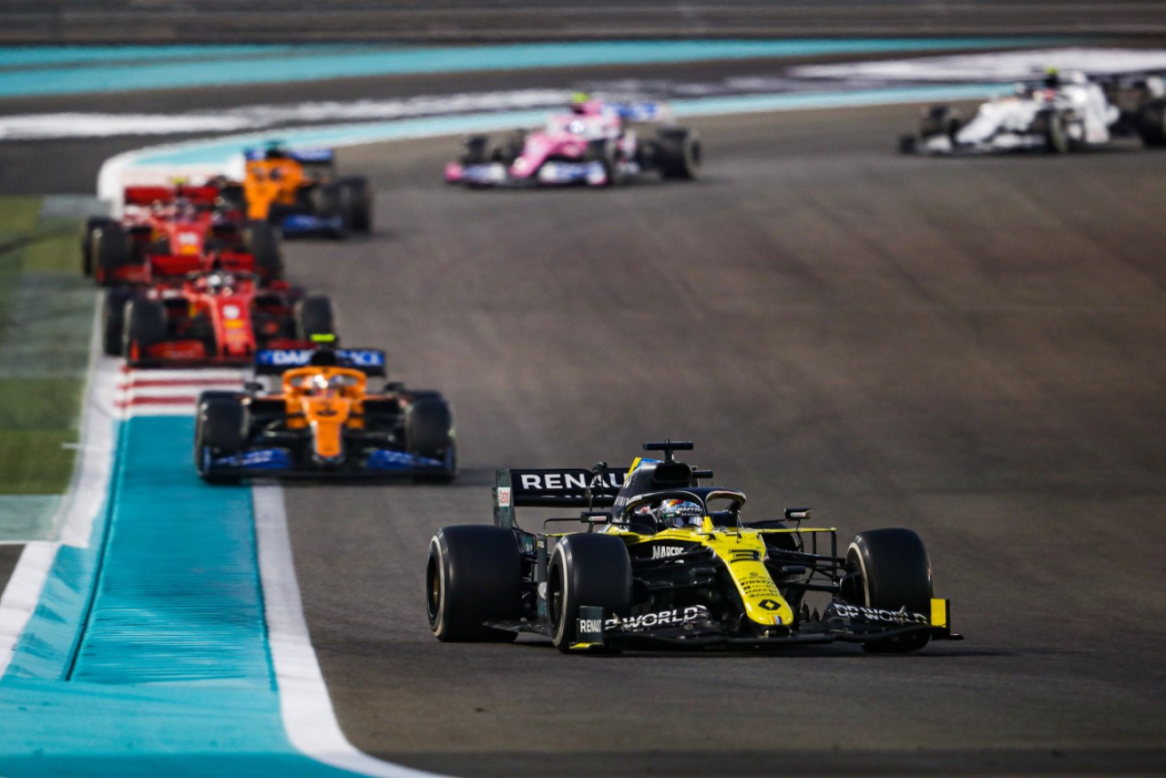 Australian Daniel Ricciardo, pictured in Abu Dhabi in December, will have to wait until November to showcase his new McLaren.