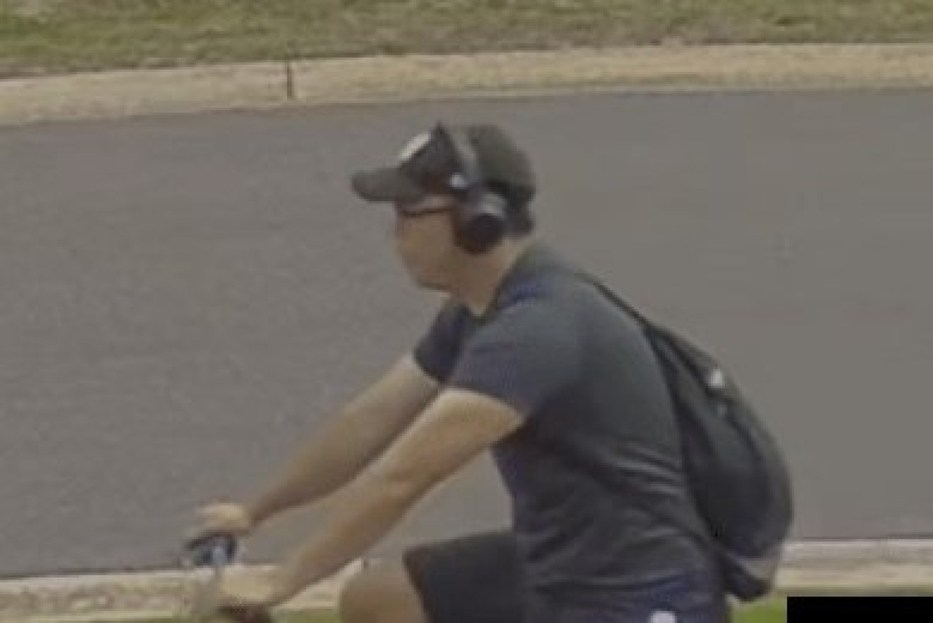 Police are hoping the man pictured on the bicycle can help with their investigation.