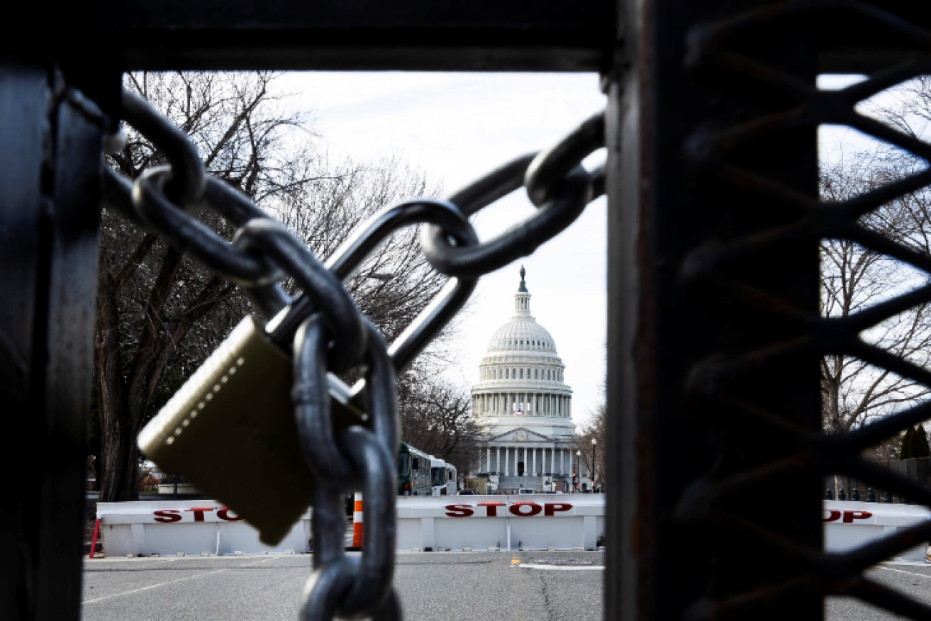 Unlike any previous presidential inauguration, Joe Biden will be installed as America's leader behind locked gates and with a 20,000-strong army of National Guardsmen to protect him.