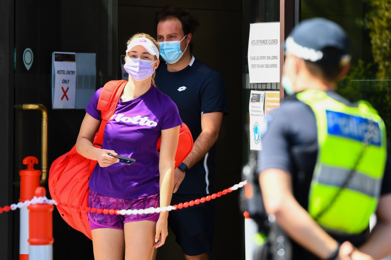 Players at the 2020 Australian Open were required to complete 14 days in hotel quarantine.