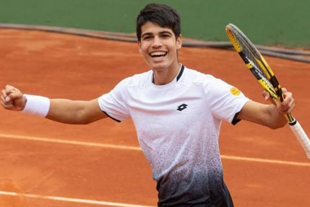 Rising star Carlos Alcaraz is only 19 but plays with skills beyond his years. <i>Photo: YouTube</i>