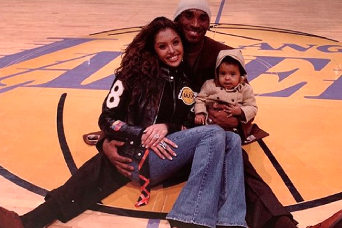 Vanessa and Kobe Bryant with eldest daughter Natalia as a baby.