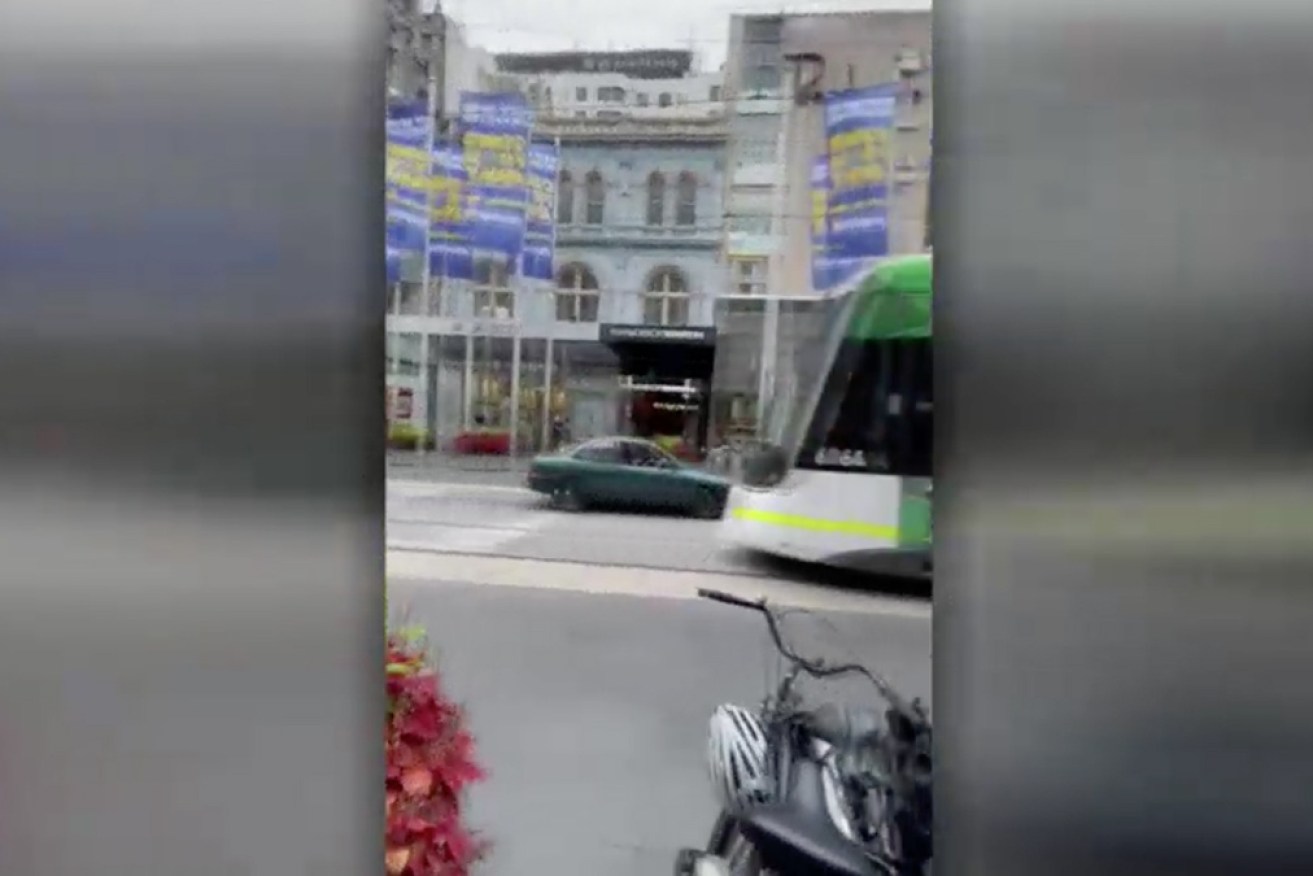 Police believe the driver was trying to avoid them, rather than cause harm.