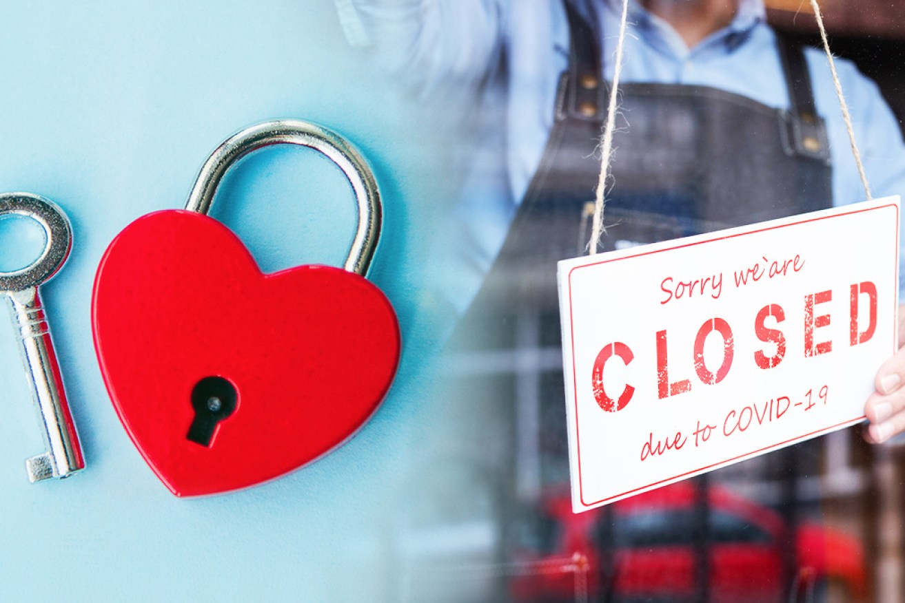 Victoria's snap lockdown has poured cold water on Valentine's Day. 
