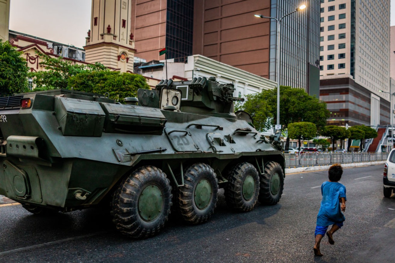 Tanks have been spotted on the streets for the first time since the coup.