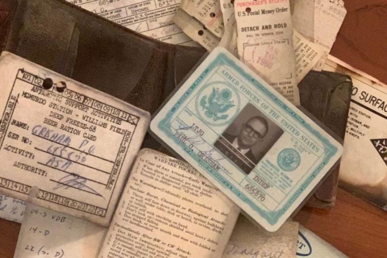 Paul Grisham's wallet from 1968 still held his IDs, receipts, and a recipe for home-made Kahlua.