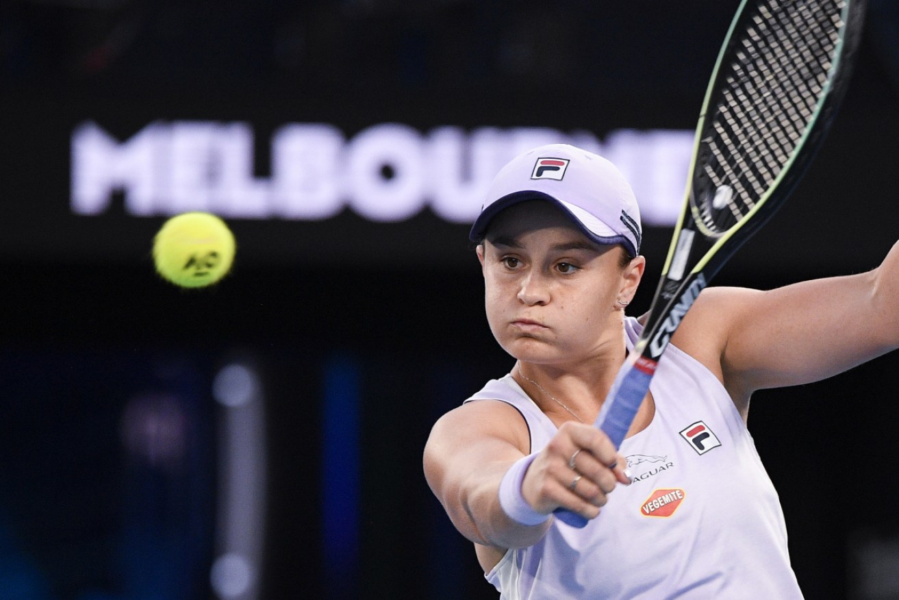 Ash Barty remains in control after her straight-sets win over Shelby Rogers on Monday. 