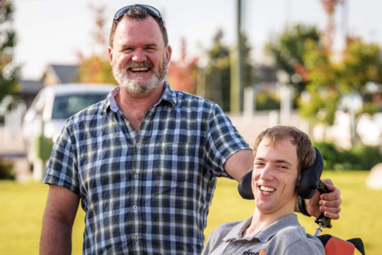 Nathan Johnston and support worker Ross Cameron hope the site will fill a gap in the social media market.