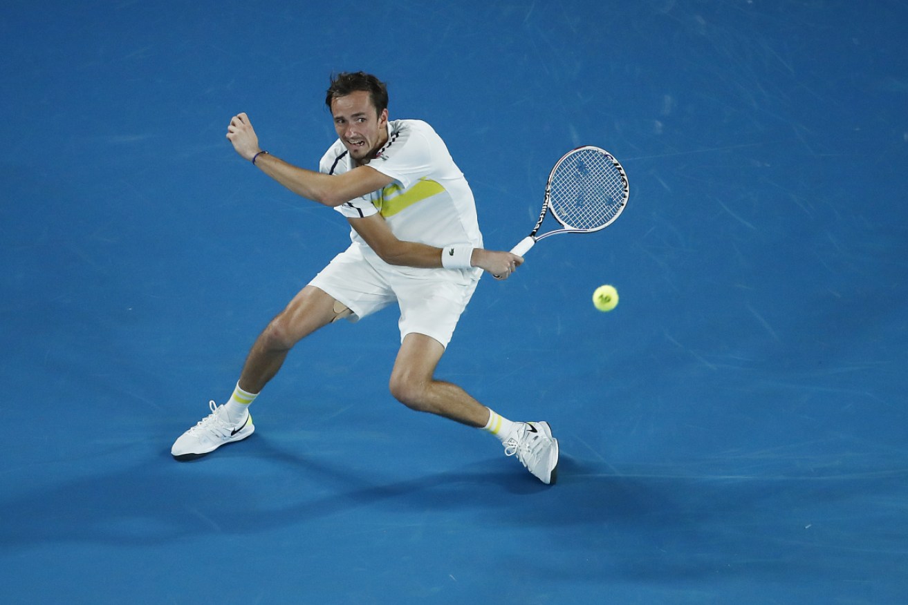Daniil Medvedev will play Novak Djokovic in the men's final on Sunday. 