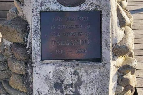 Truganini memorial at Bruny Island defaced with image of Captain Cook