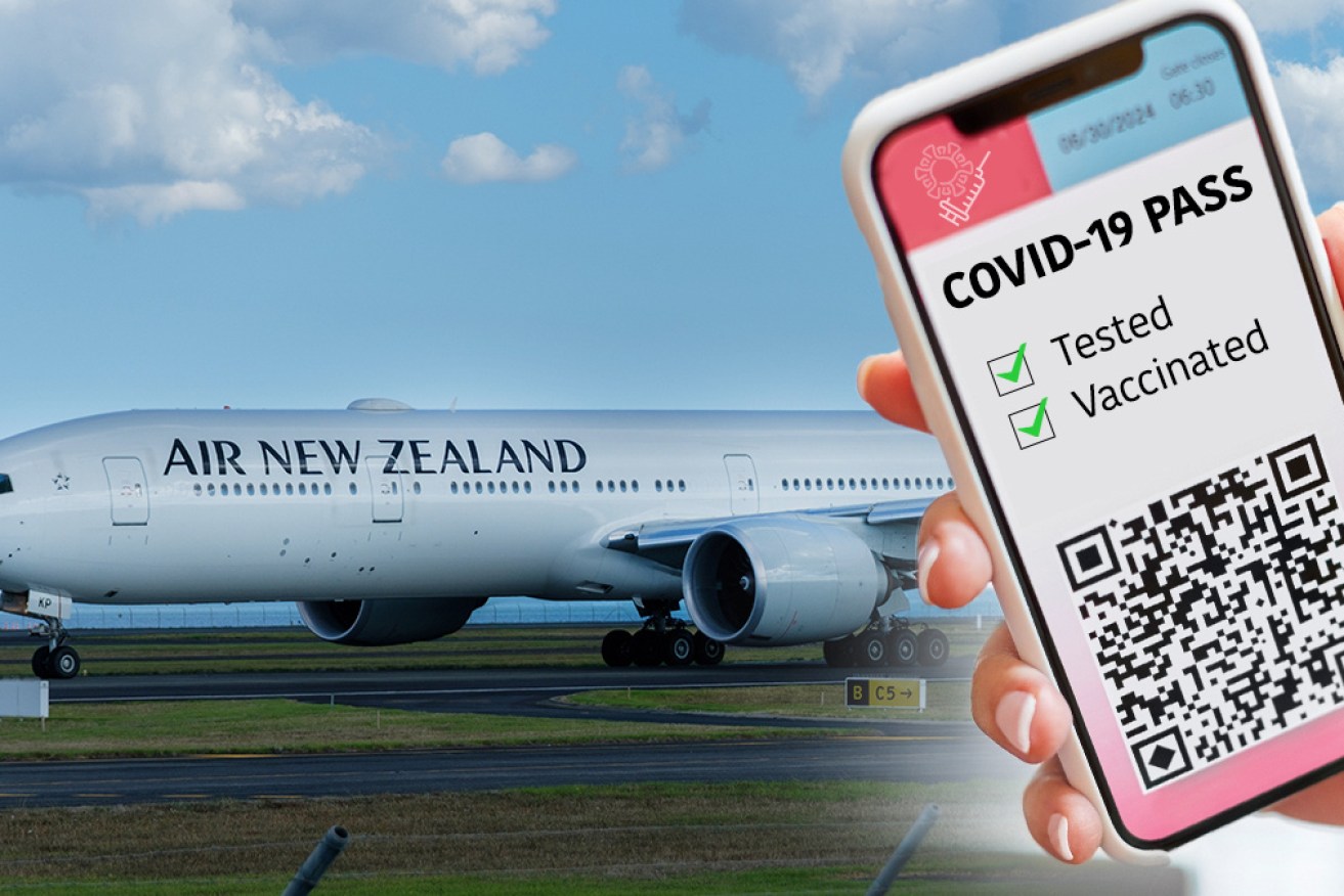 Air New Zealand will trial a 'digital health certificate' on its Auckland-Sydney route in April. 
