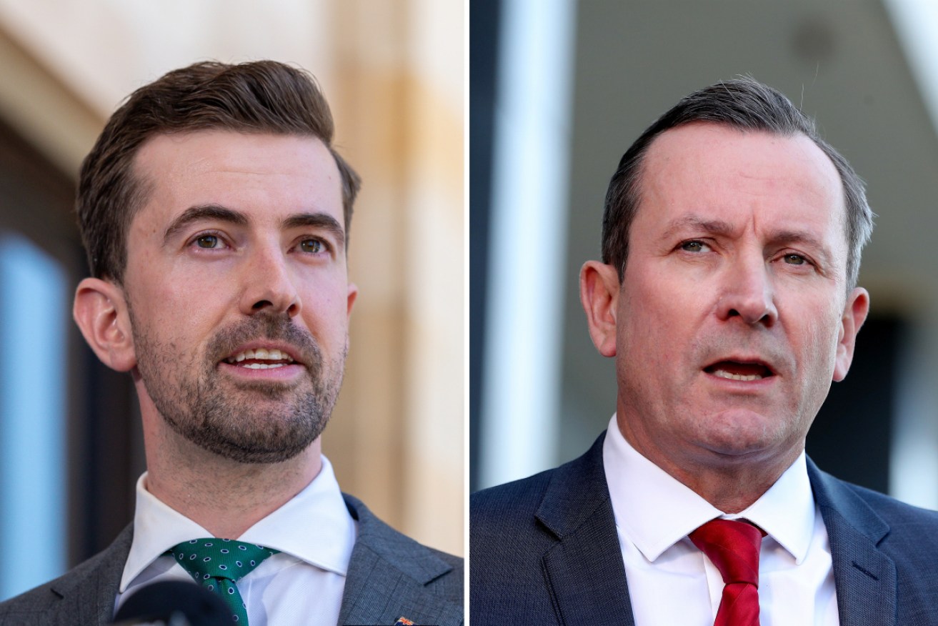 Opposition Leader Zak Kirkup and WA Premier Mark McGowan.