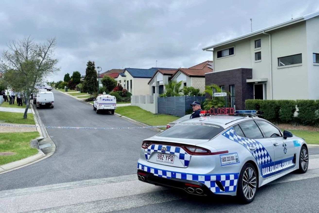 The body of the elderly woman was found by police in a Varsity Lakes home yesterday.