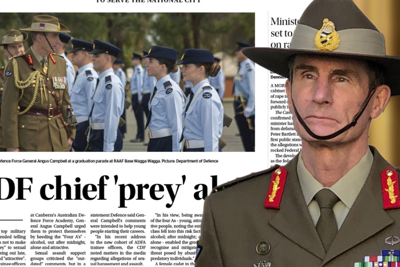 Defence chief Angus Campbell made the comments to the <i>Canberra Times</i>.