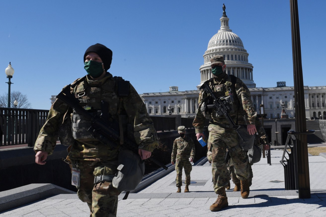 Security has been bolstered at the US Capitol after rumours of an impending siege.