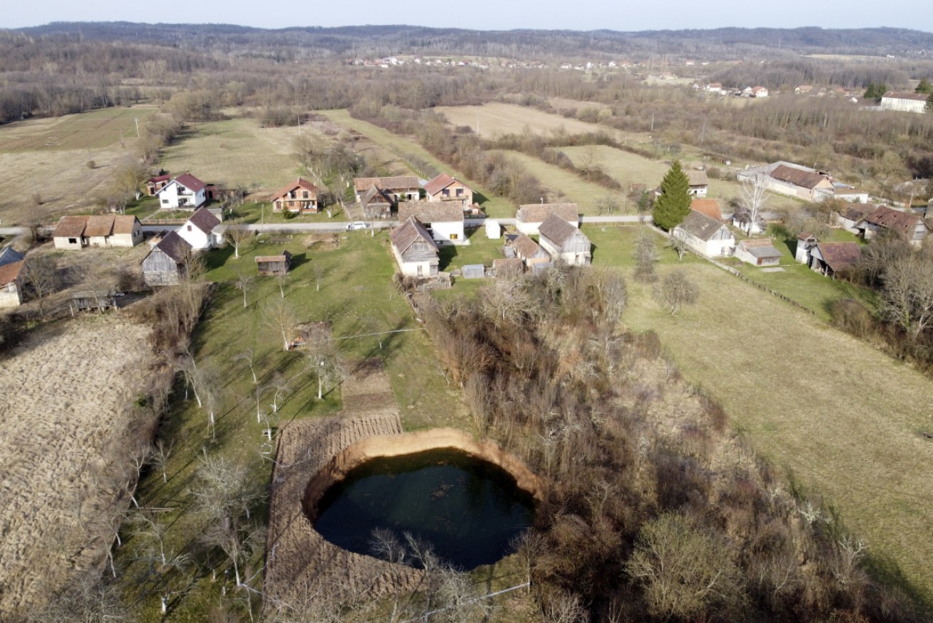 About 100 sinkholes have opened up in Croatia. 