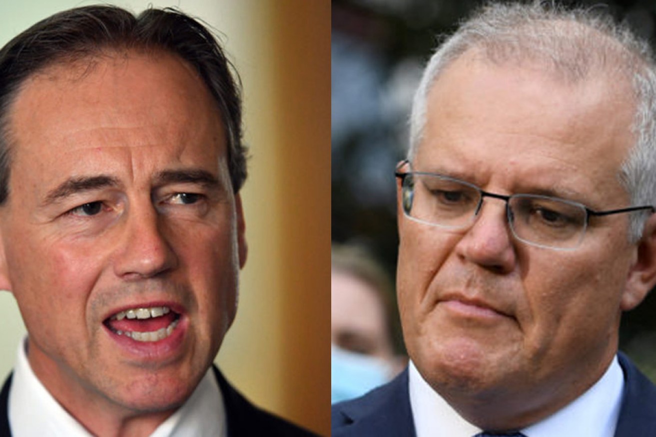 Scott Morrison has taken over Greg Hunt's health portfolio while the minister is ill in hospital with an infection.
