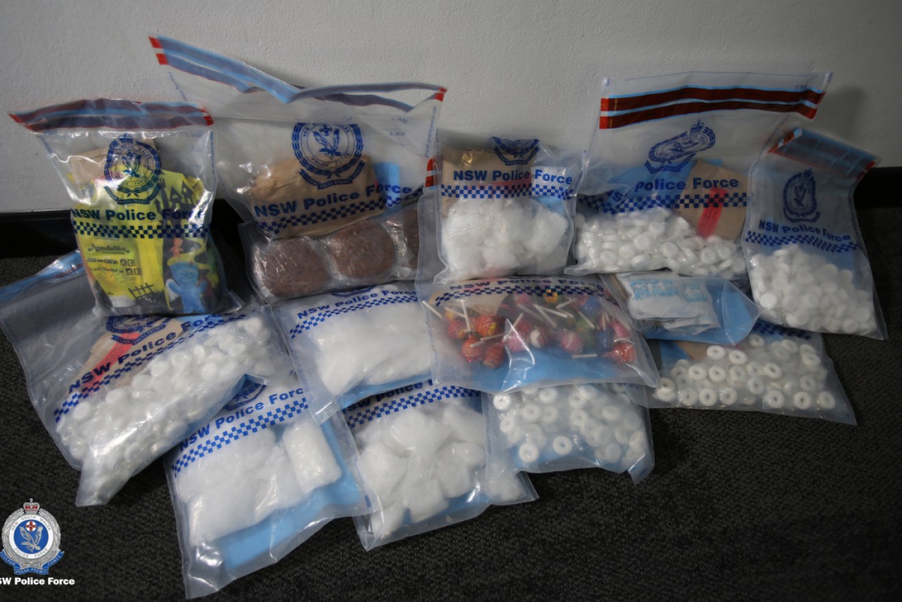 Three Sydney men are accused of importing lollipops laced with a potentially lethal amount of methylamphetamine and cocaine.
