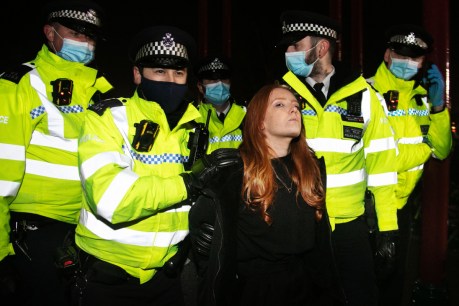 British police under fire after vigil for London woman Sarah Everard