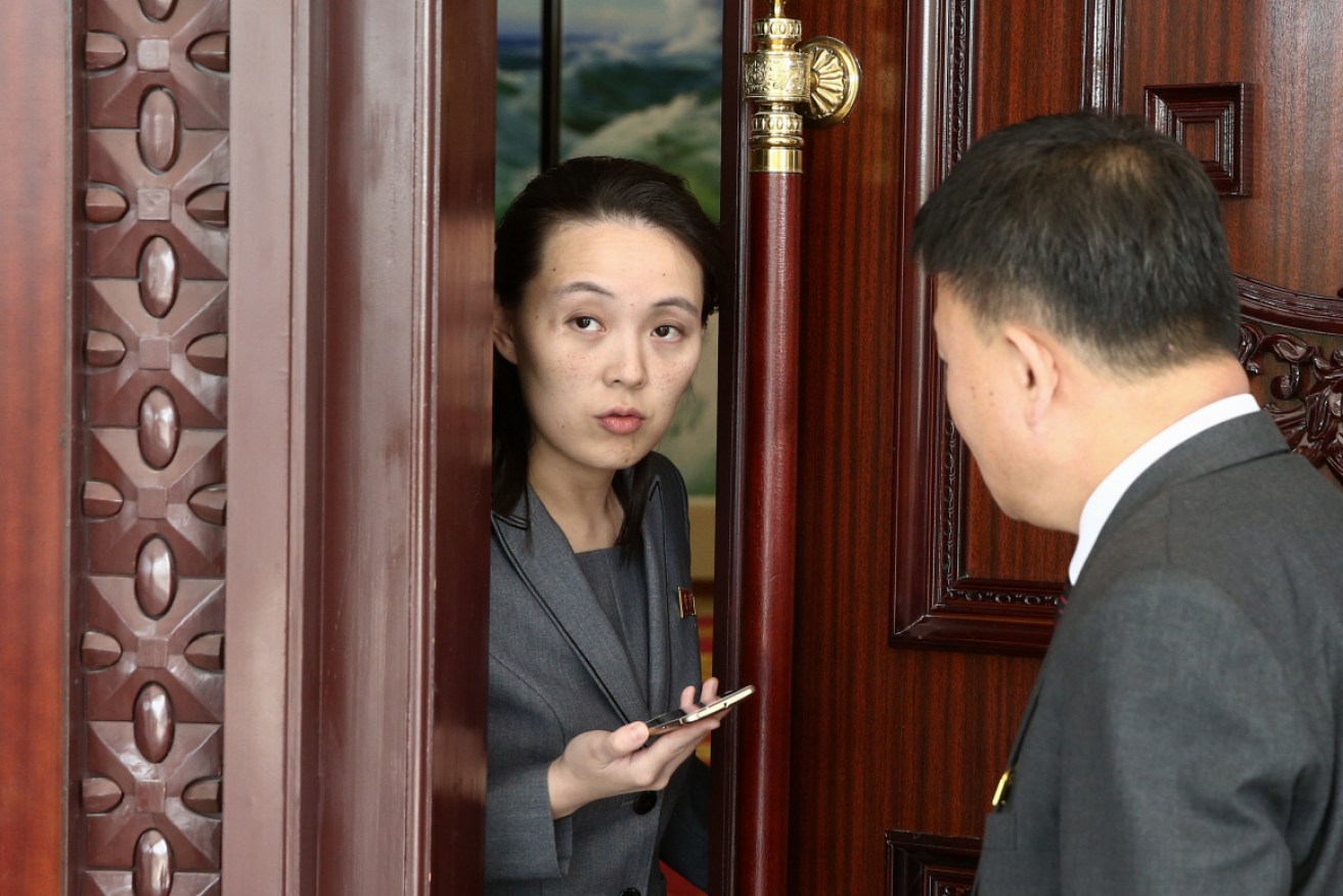 Kim Yo-Jong at a meeting with the Russian foreign minister in 2018.