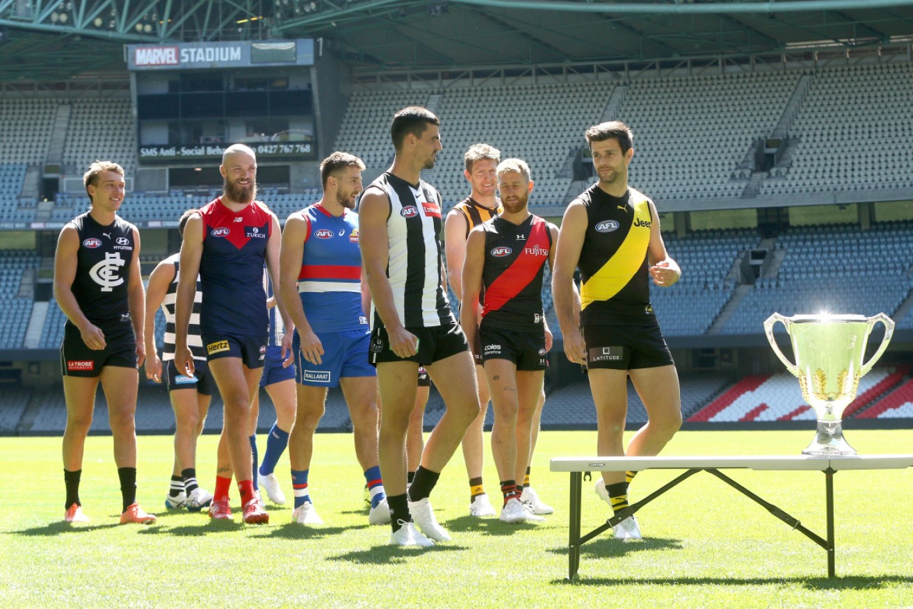 The Melbourne-based AFL captains returned to the MCG for the season launch. 