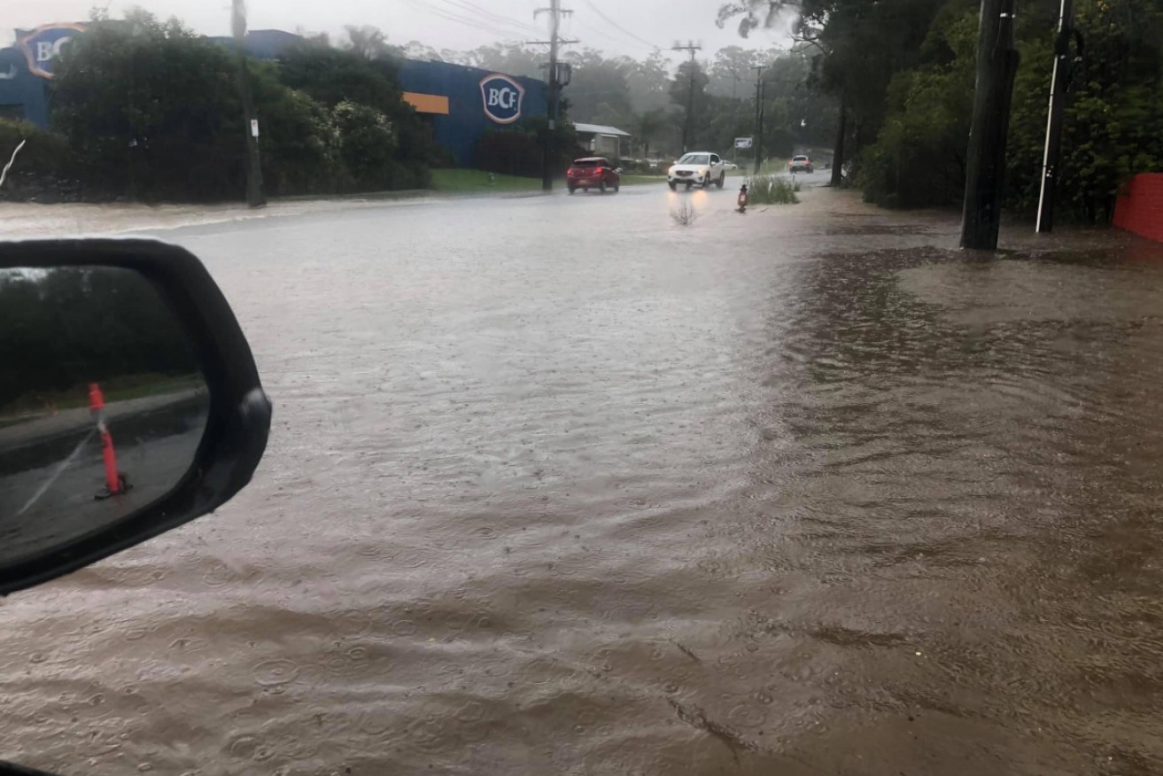 Coffs Harbour was flooded after the region received over 200 millimetres of rain.