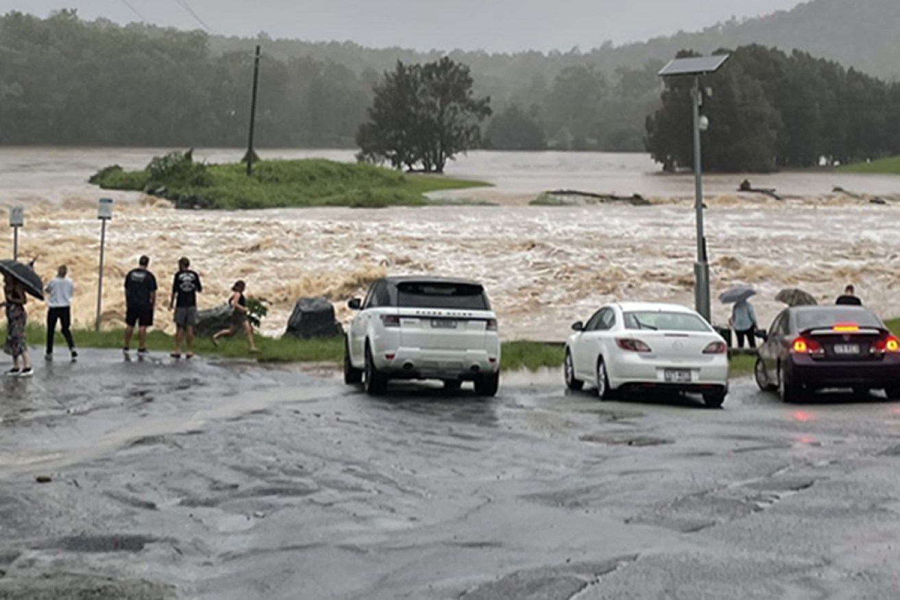 The Coomera River on the Gold Coast on Sunday afternoon.