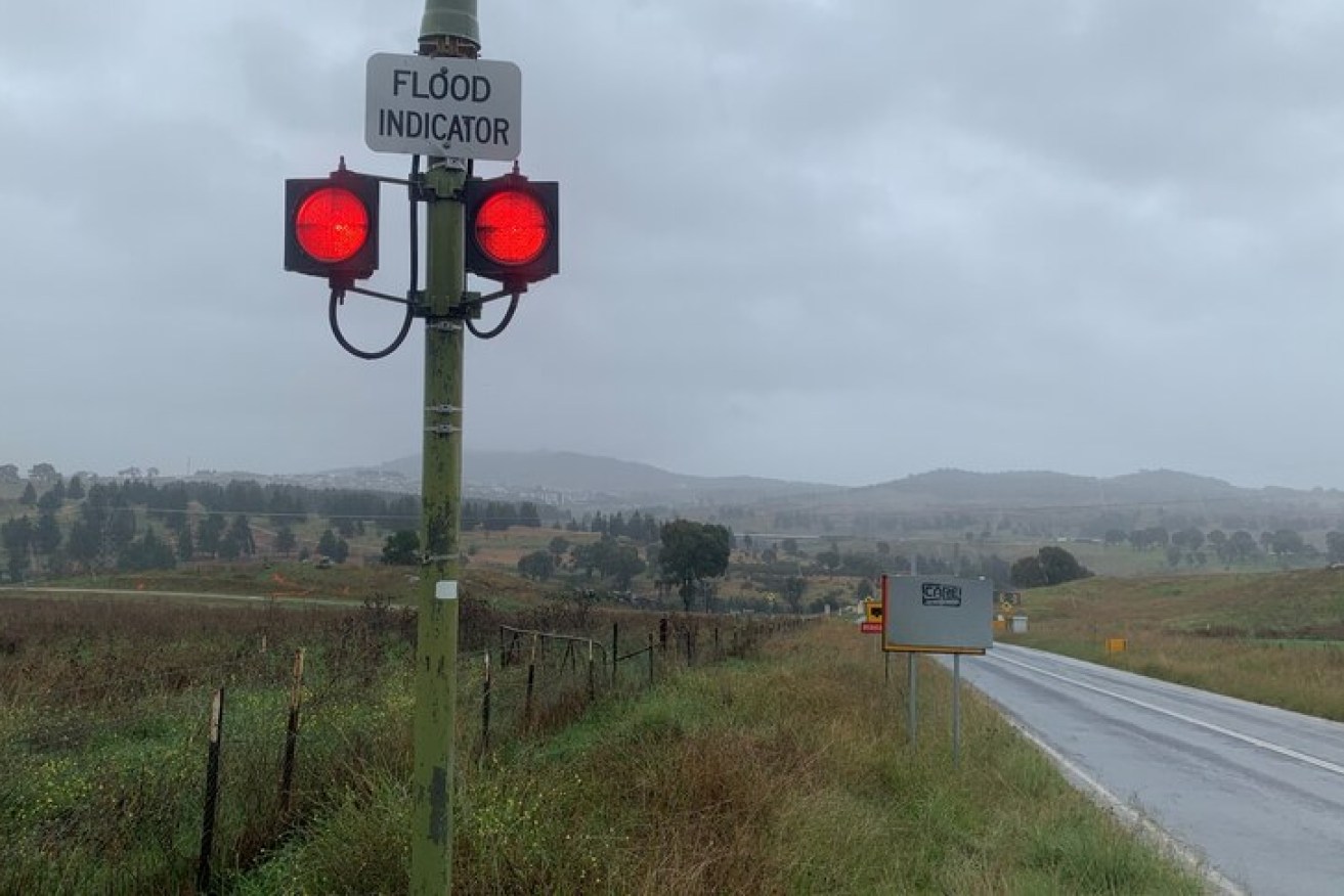 Six ACT roads have been closed, including Coppins Crossing. 