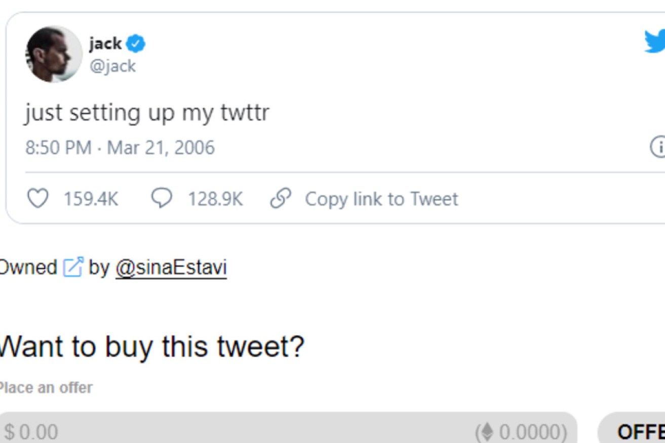 Twitter CEO Jack Dorsey auctioned the first tweet for charity.