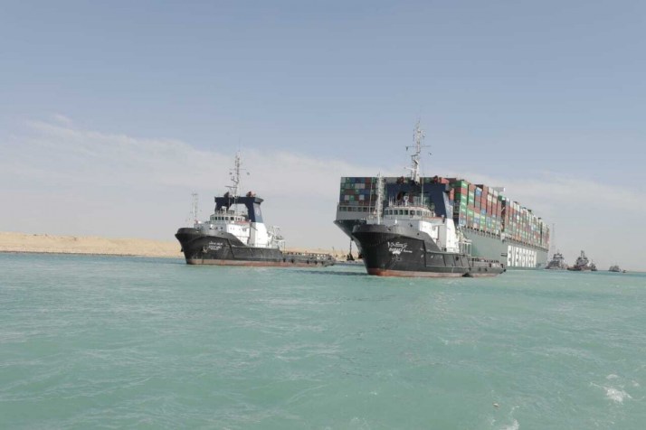 Freight through the Suez Canal drops by half
