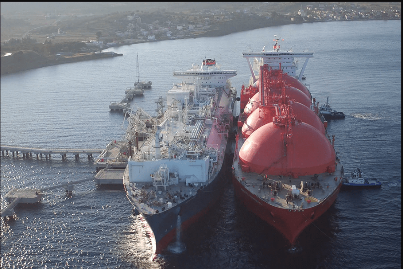The floating gas import terminal for Crib Point, proposed by AGL, would have looked similar to this one.