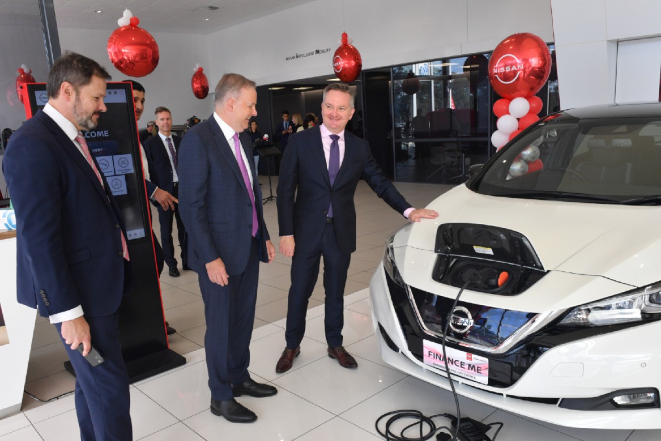 Labor says it would cut import tariffs and scrap fringe benefits tax on non-luxury electric vehicles. 