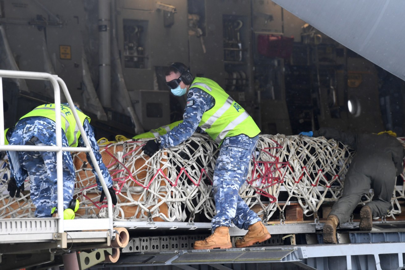 Airlift: A small amount of Australian vaccine aid has made it to PNG.