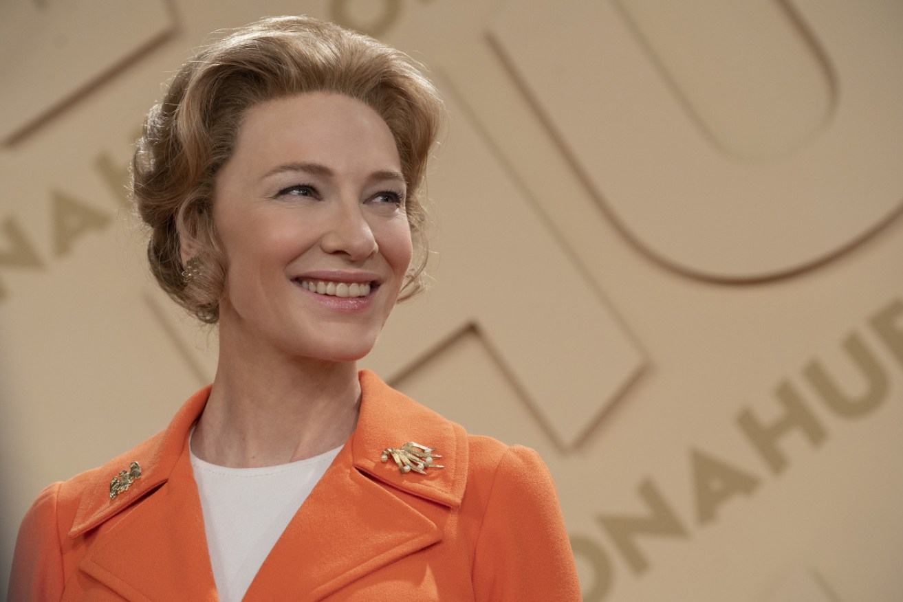 Cate Blanchett as Phyllis Schlafly in a scene from the miniseries ‘Mrs America’.